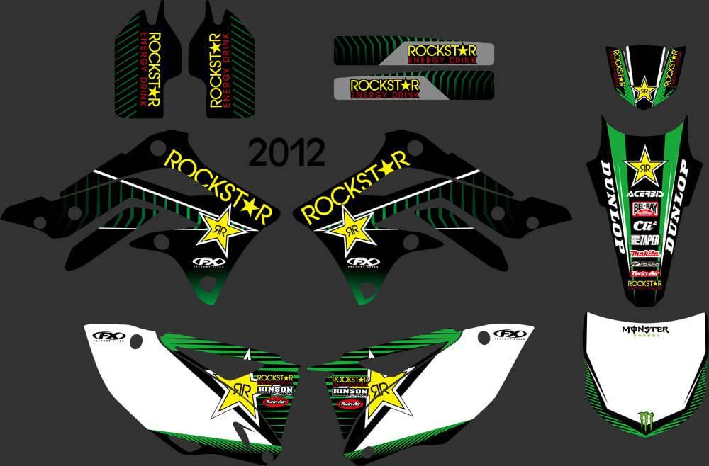 kit gráfico KAWASAKI KXF 450 2012-2013 ROCKSTAR