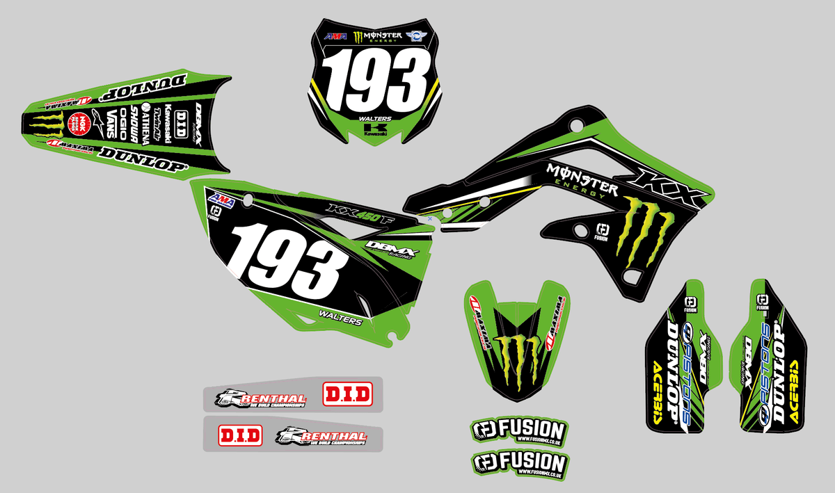 KAWASAKI KXF 450 2015 graphics kit