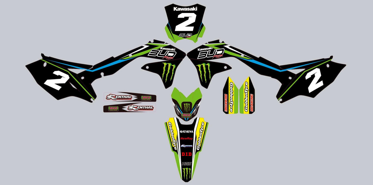 kit gráfico KAWASAKI KXF 450 2016-2018 BUD