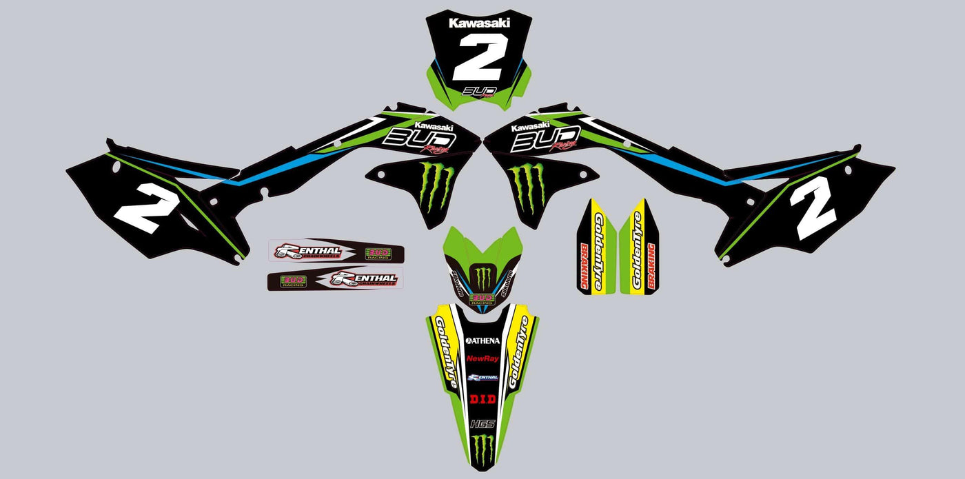 Kit déco KAWASAKI KXF 450 2016-2018 BUD