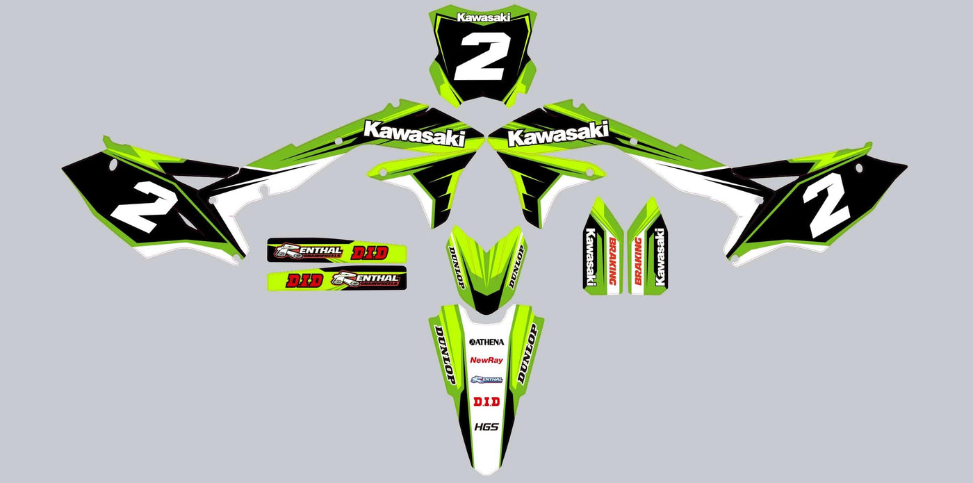 Kit déco KAWASAKI KXF 450 2016-2018 FACTORY