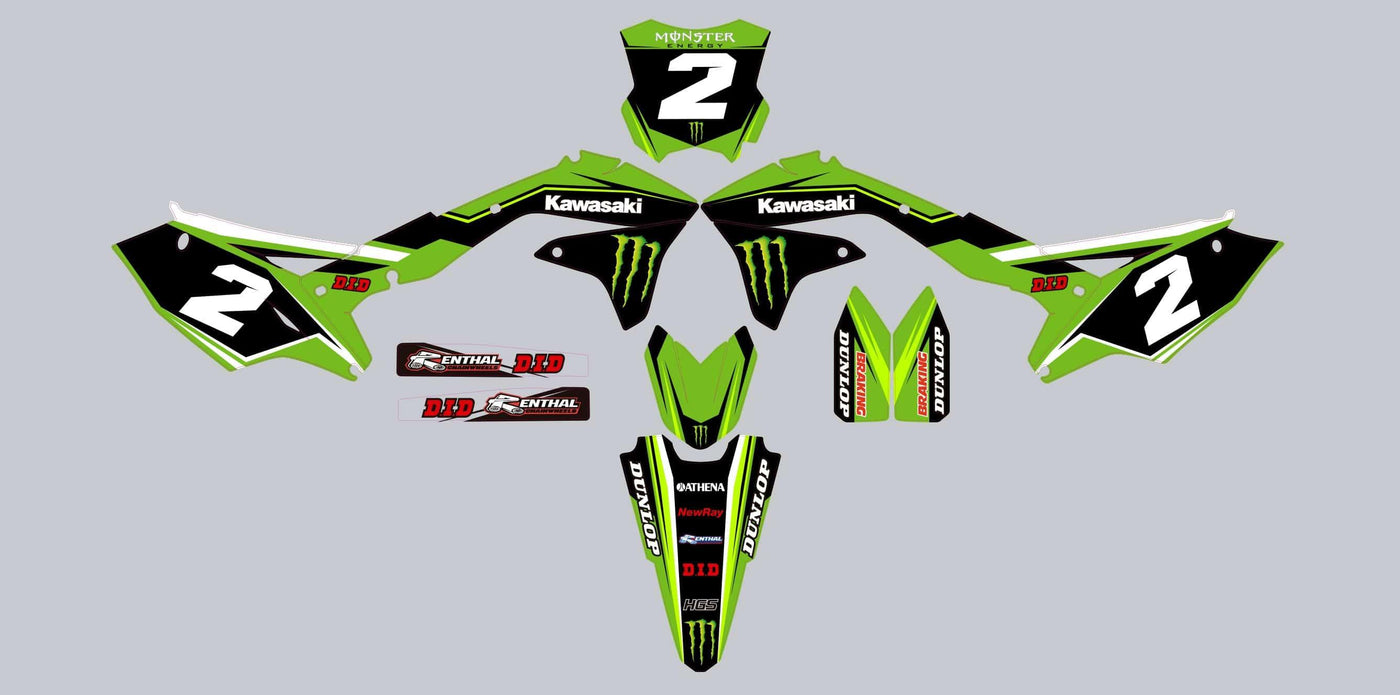 Kit déco KAWASAKI KXF 450 2016-2018 MONSTER