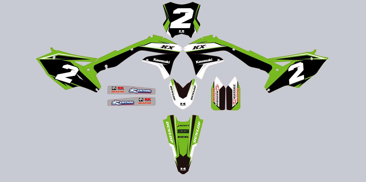Kit déco KAWASAKI KXF 450 2016-2018 ORIGINE #1