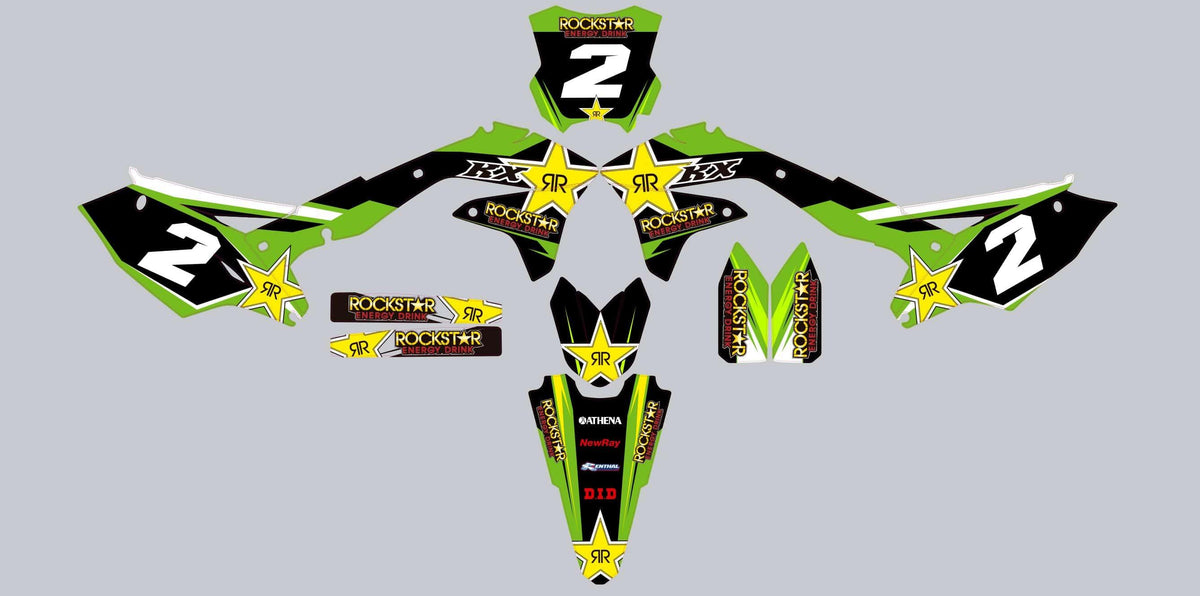Kit déco KAWASAKI KXF 450 2016-2018 ROCKSTAR