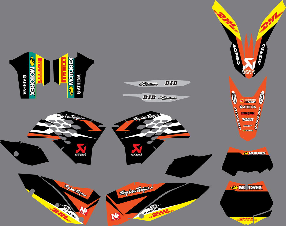 kit gráfico KTM EXC EXC-F SX SX-F 2007-2011 - DHL #3