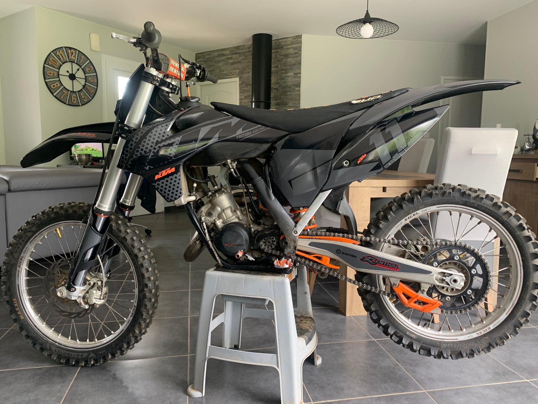 Bike Ktm 125 Motard Nero KTM EXC EXC-F SX SX-F 2013-2016 BLACK Deco