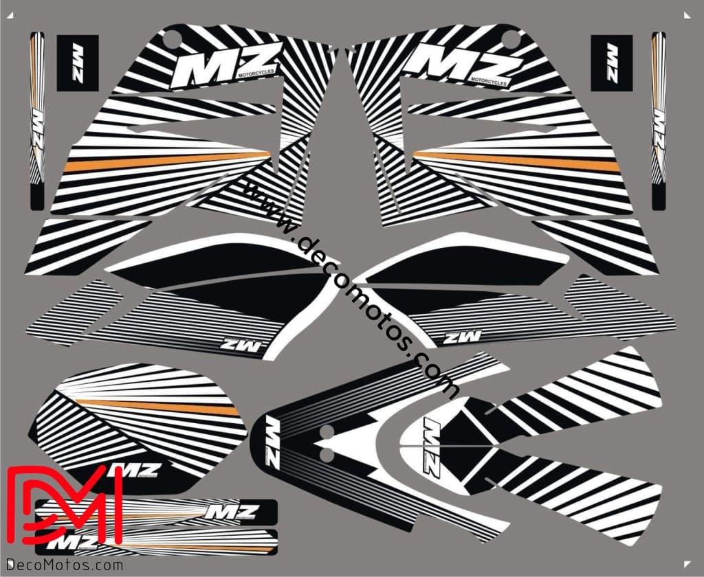 graphics kit MZ 125 SM B&W