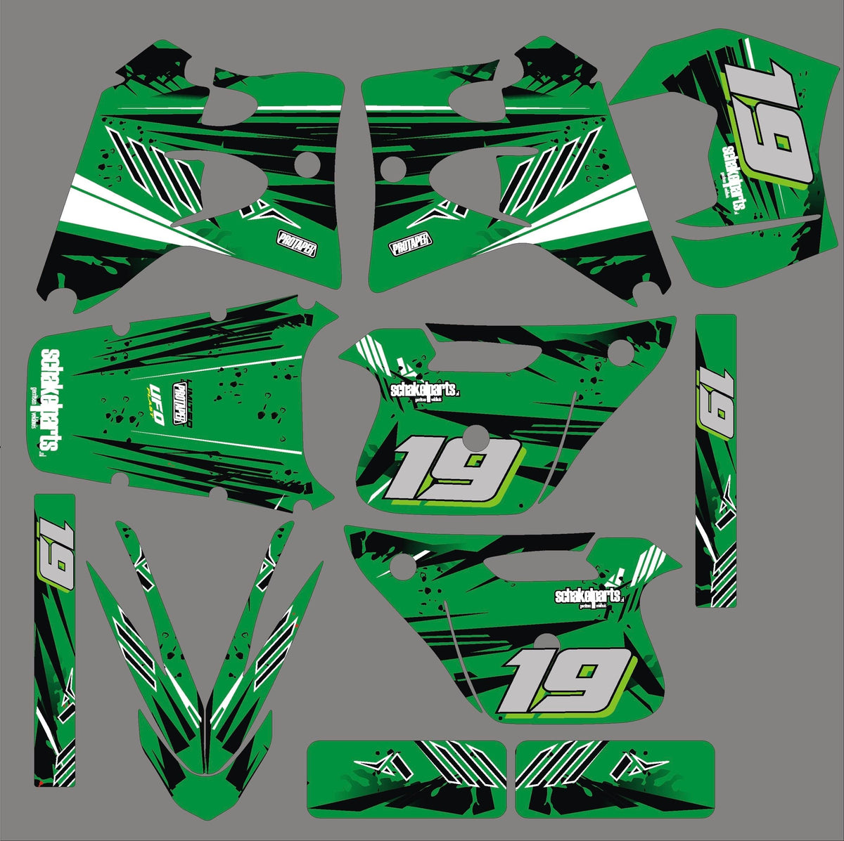 graphics kit PEUGEOT XP6 1997-2003 - GREEN #2