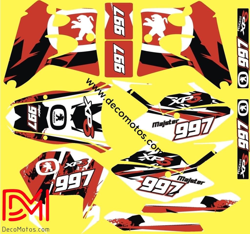 Dekor-Kit PEUGEOT XP6 1997-2003 - ROT