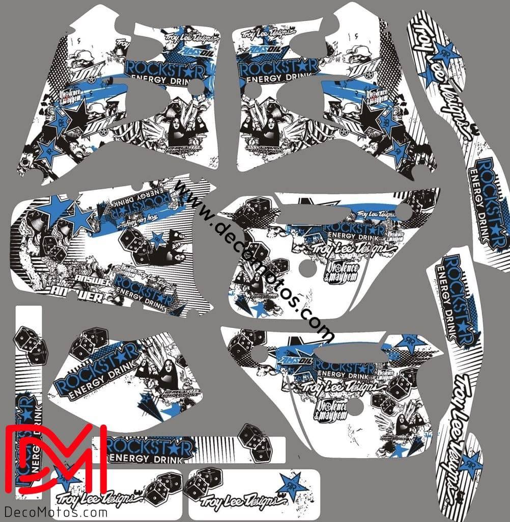 kit grafiche PEUGEOT XP6 1997-2003 - ROCKSTAR BLU