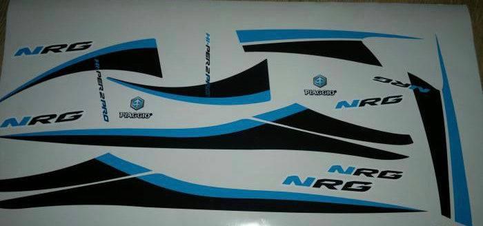 Dekor-Kit Piaggio NRG WHITE BLUE
