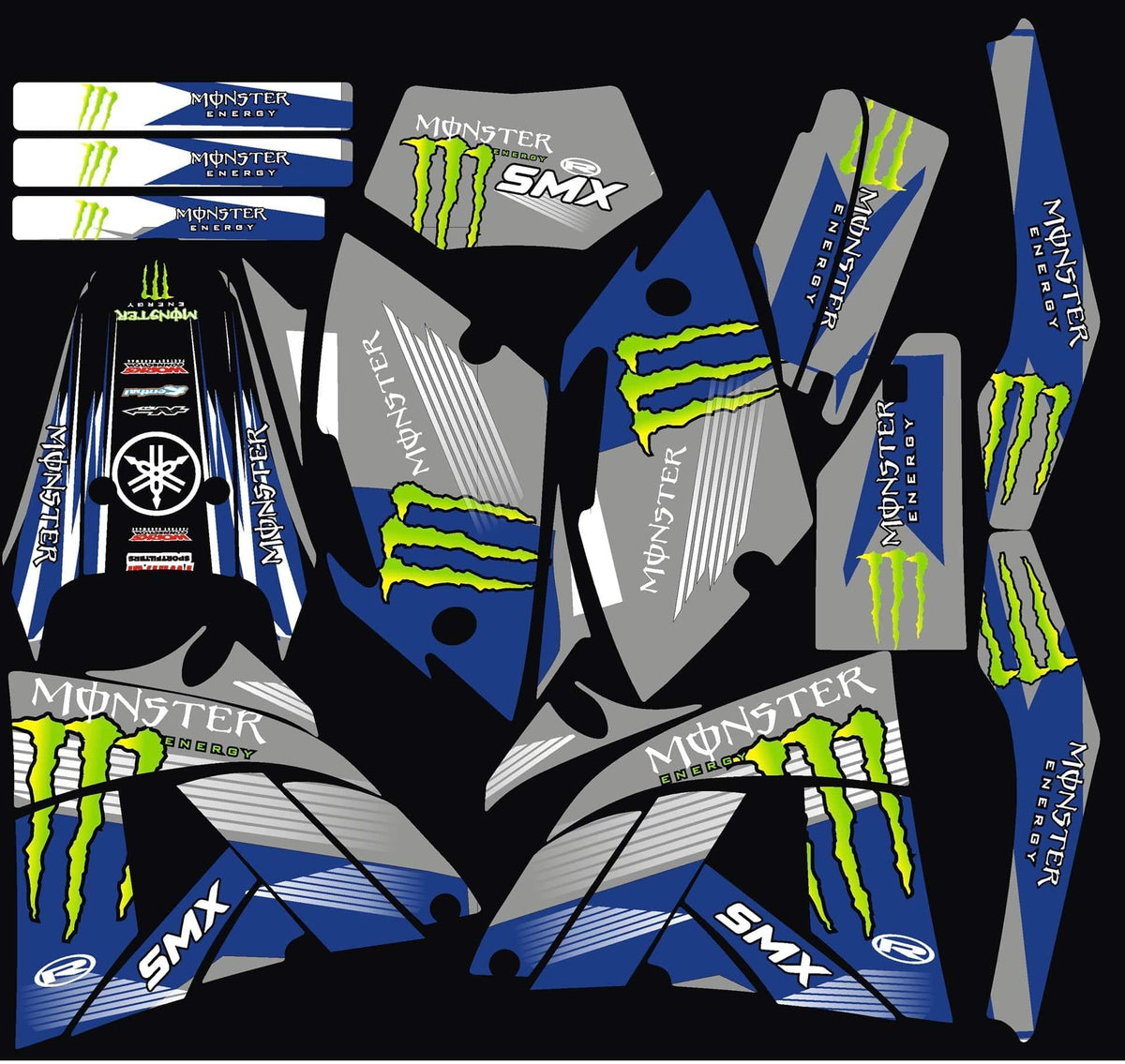 kit gráfico RIEJU SMX / MRX - AZUL CINZENTO