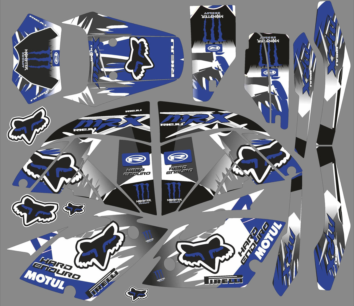 kit gráfico RIEJU SMX / MRX - FOX AZUL