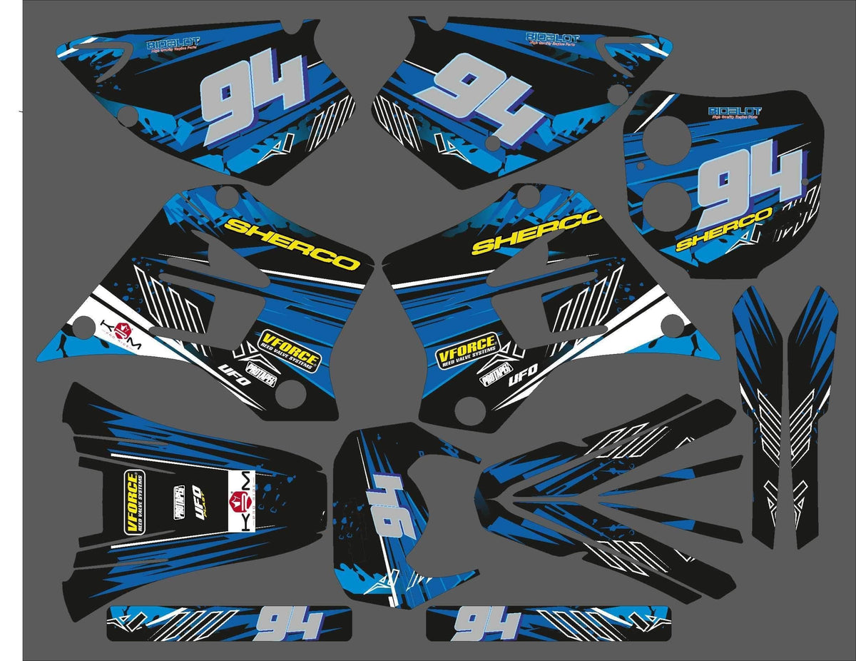 SHERCO HRD 50cc 1998-2005 graphics kit BLUE YZ