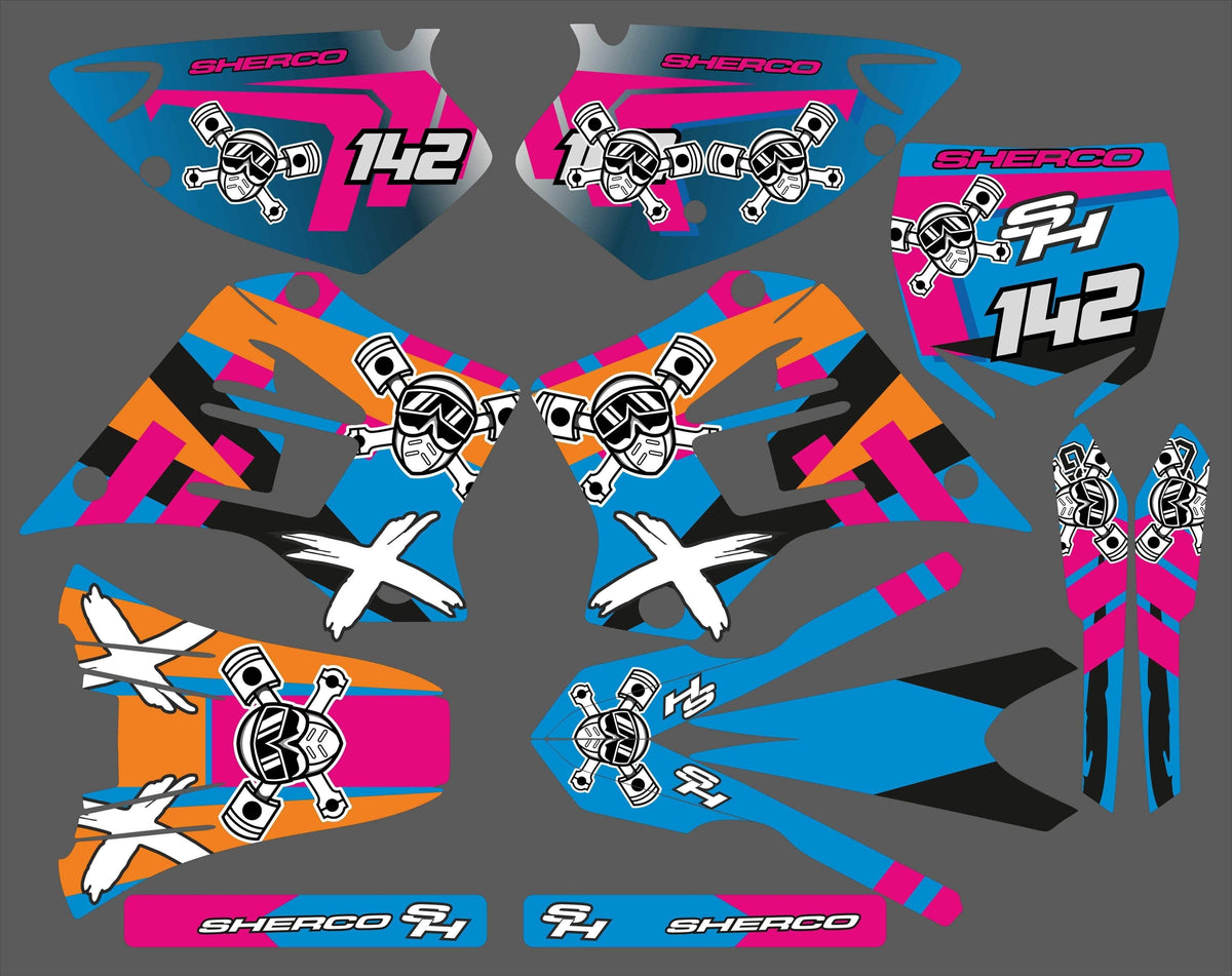 SHERCO HRD 50cc 1998-2005 graphics kit MULTI