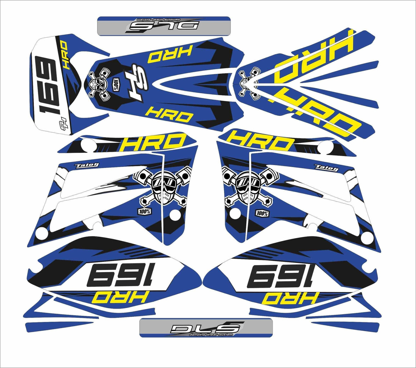 SHERCO HRD 50cc 2006-2012 graphics kit - BLUE
