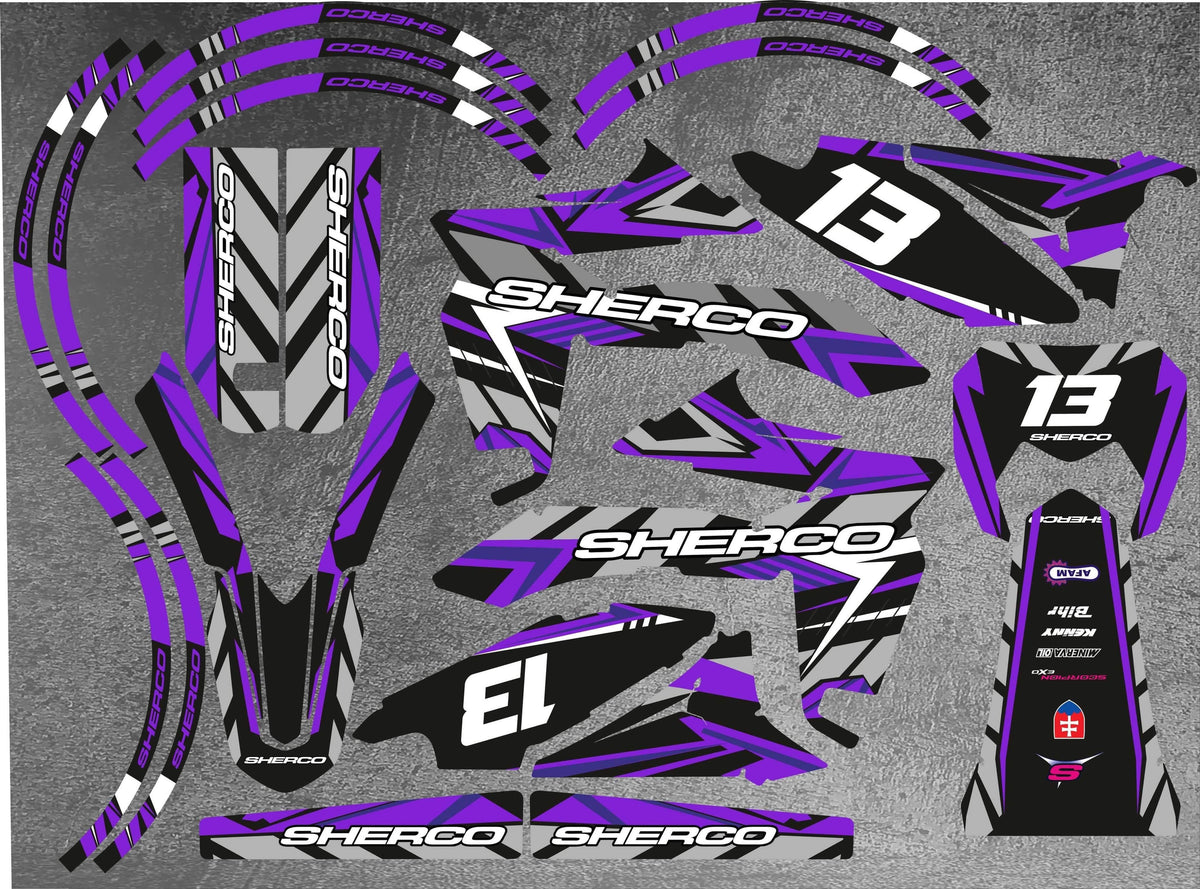 Kit Déco Sherco SE-R SM-R 50cc - PURPLE