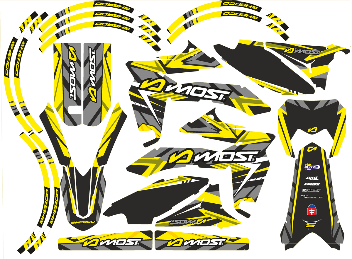 Kit Déco SHERCO SE-R SM-R 50cc - YELLOW