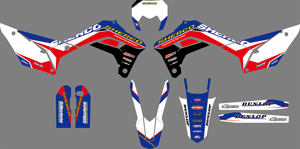 kit gráfico Sherco SE SEF 2017-2024 AZUL ROJO