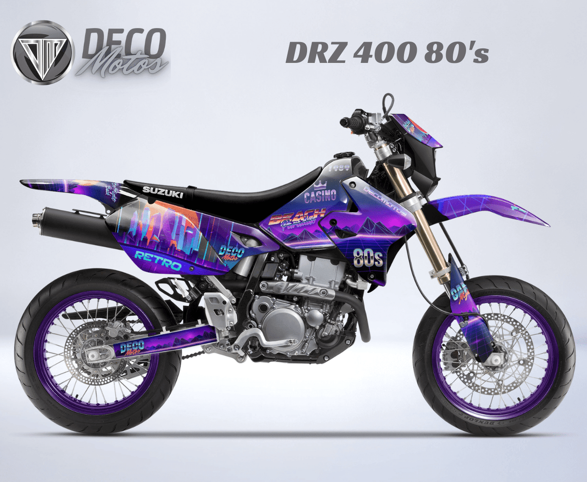 Purple - Kit déco SUZUKI DRZ 400 80's
