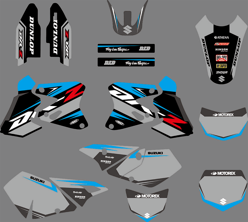 Suzuki DRZ 400 Blue Red Deco Kit