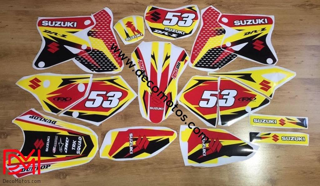 kit grafiche SUZUKI DRZ 400 - YELLOW RED