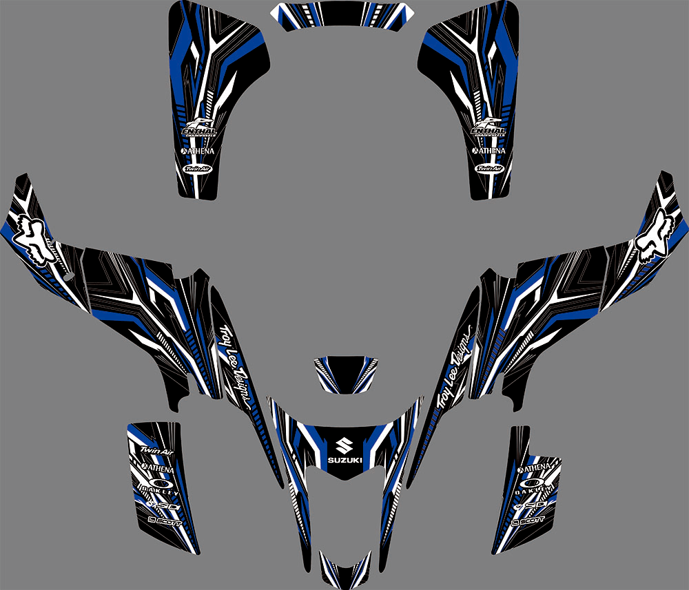 graphics kit SUZUKI LTZ 400 2003-2008 FOX BLUE (carburetor model)