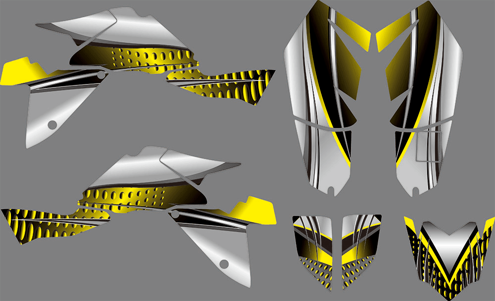Kit Déco SUZUKI LTZ 400 2009-2015 - GREY YELLOW (modèle injection)