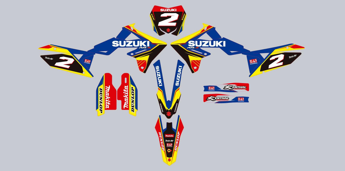 graphics kit SUZUKI RM-Z 450 2018-2025 & RM-Z 250 2019-2023 - RYBLUE