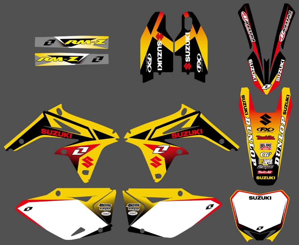Kit Déco SUZUKI RMZ 450 2008-2017 - RED YELLOW