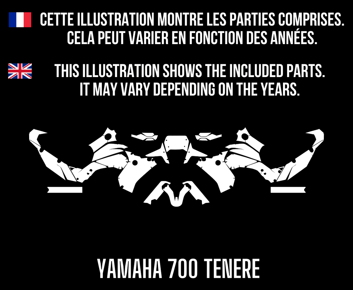 Dekorationskit YAMAHA 700 TENERE 100% individuell