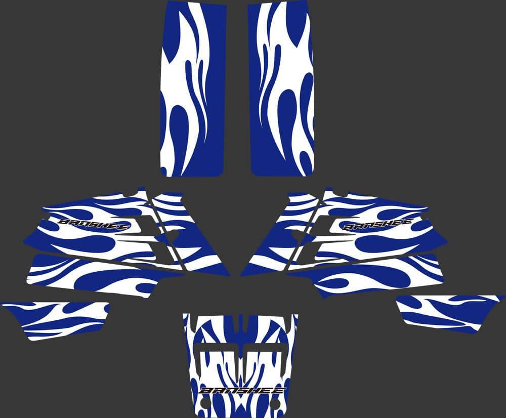 graphics kit YAMAHA Banshee 350 - BLUE FLAME