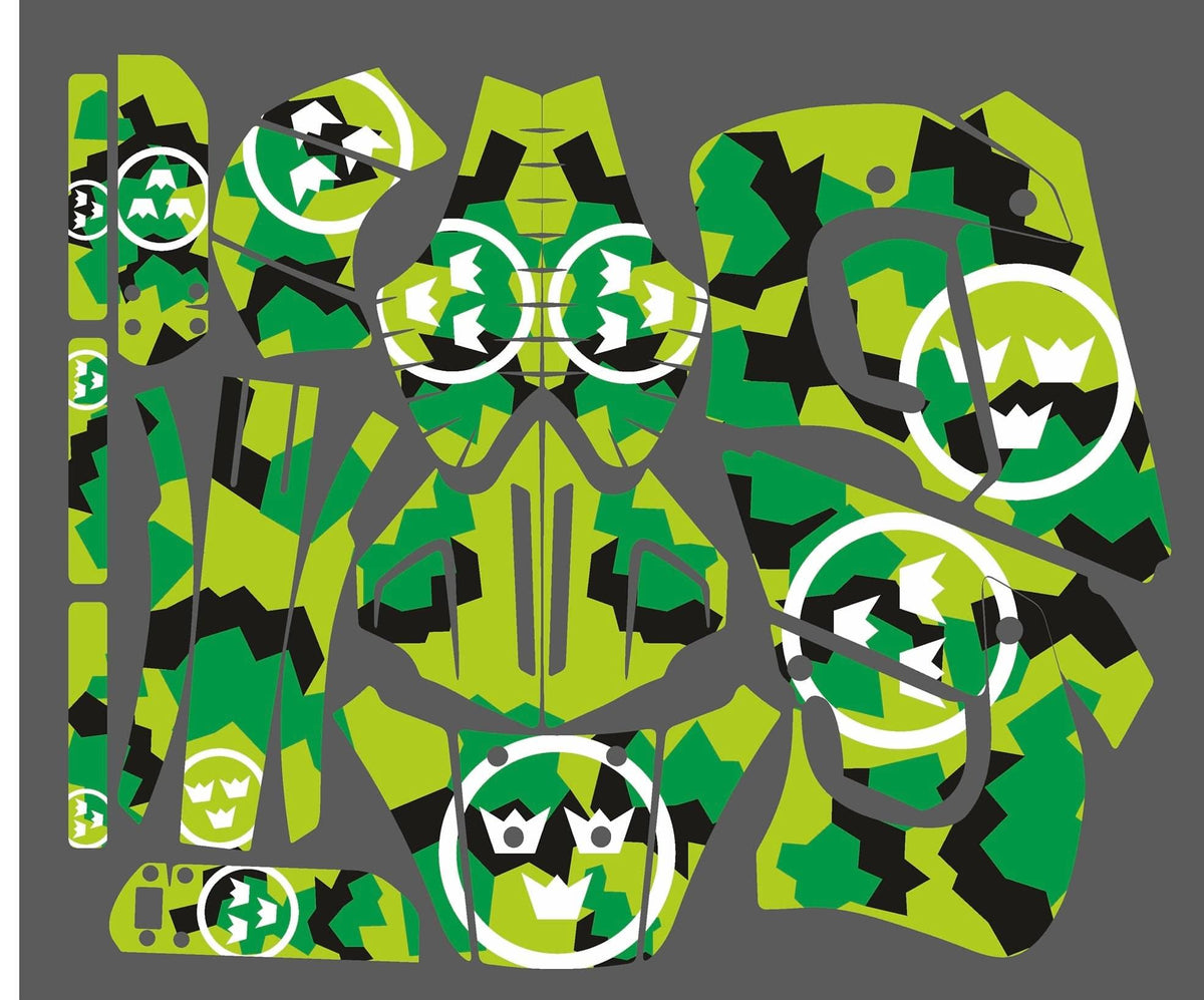 kit gráfico YAMAHA DT 50 ANTES 2002 - CAMUFLAJE
