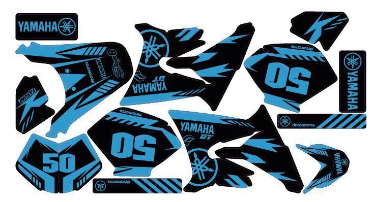 Kit de decoración Yamaha DT 50 2003-2020 - FACTORY BLUE