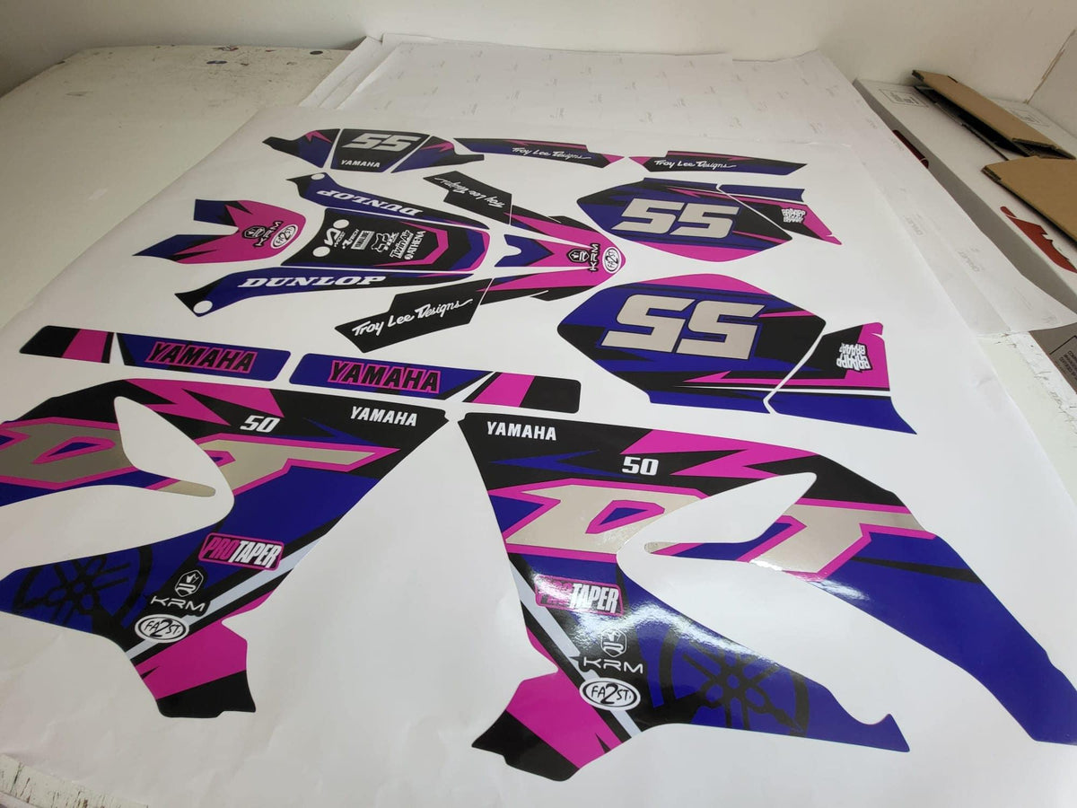 Kit de decoración Yamaha DT 50 2003-2020 - ROSA AZUL