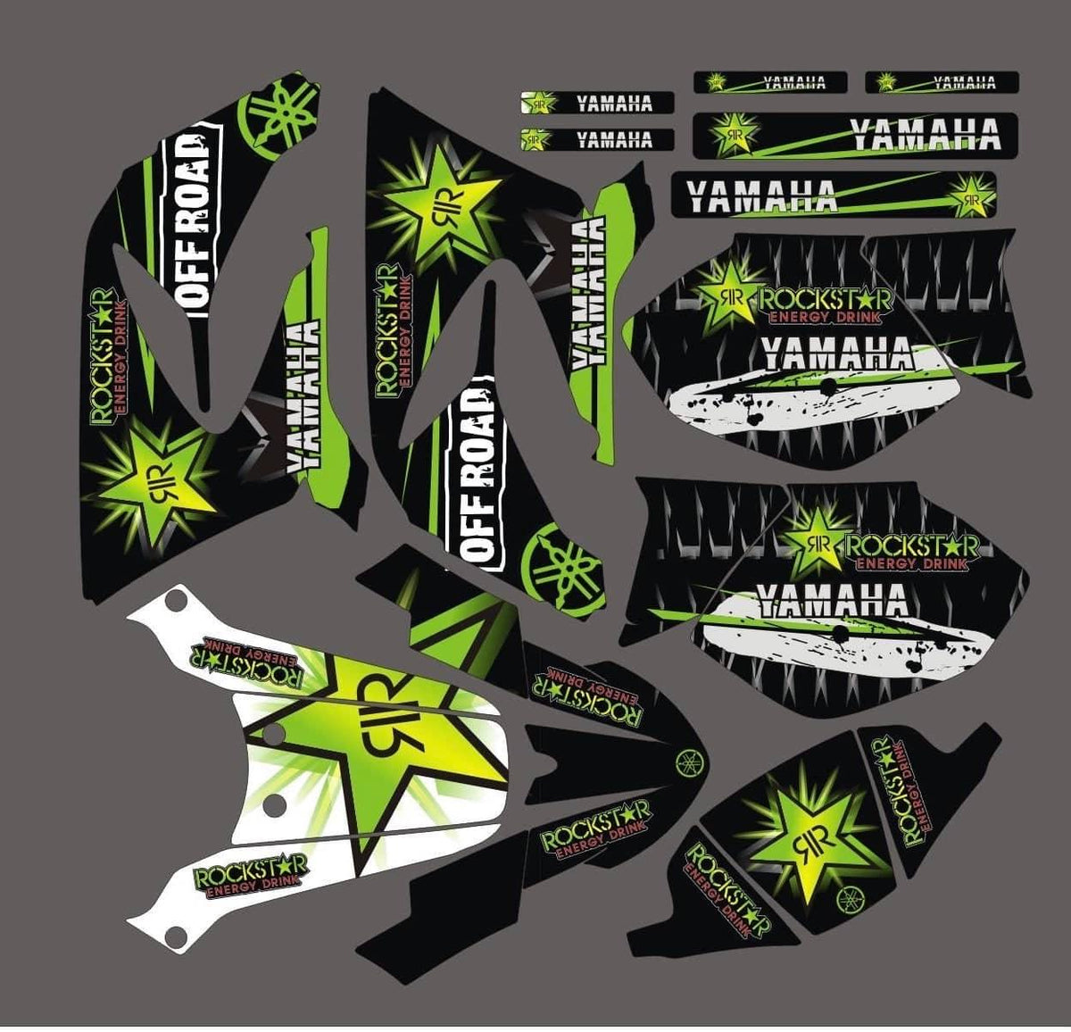 kit gráfico Yamaha DT 50 2003-2020 - ROCKSTAR VERDE