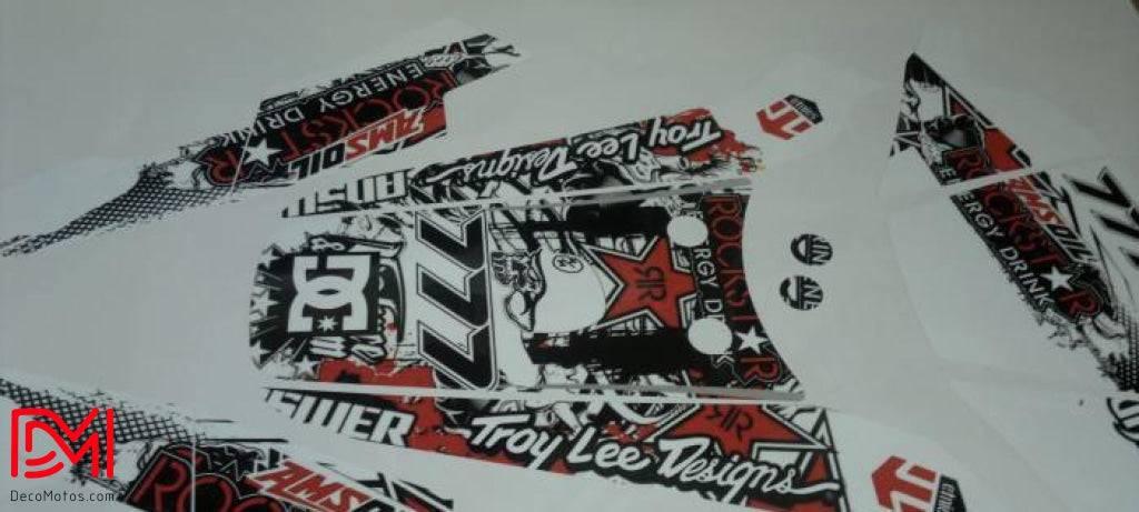 Kit de decoración Yamaha DT 50 2003-2020 - ROJO ROCKSTAR
