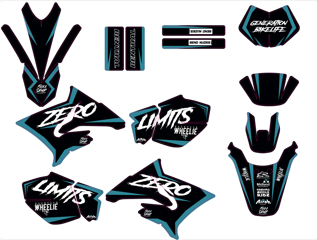 Yamaha DT 50 2003-2020 Deco Kit - ZERO LIMITS