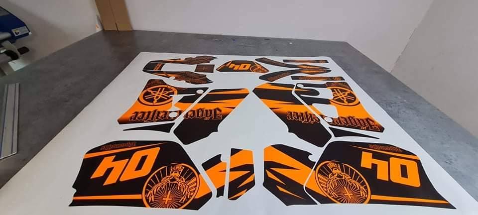 Kit Déco Yamaha DTR 125 1992-2003 JAGERMEISTER ORANGE (FLUO en option)