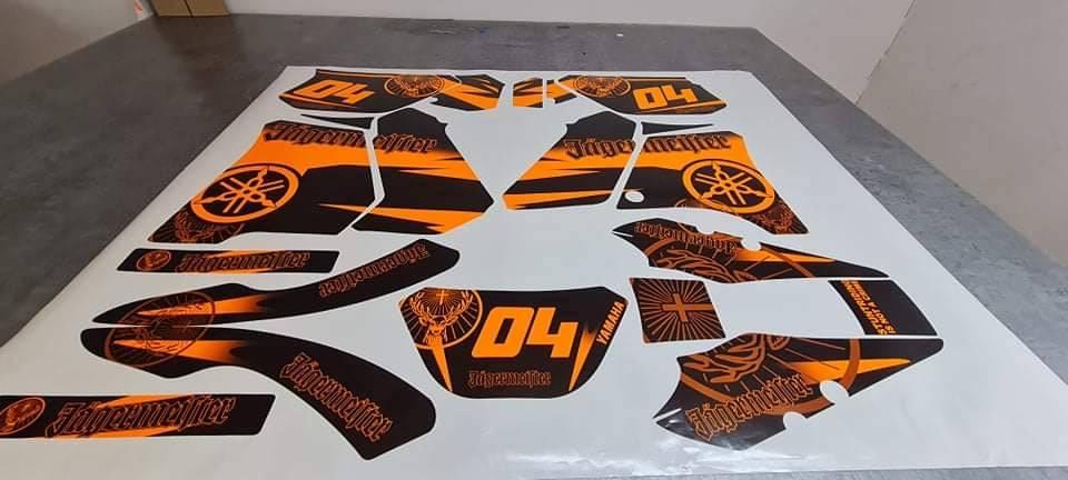 Kit Déco Yamaha DTR 125 1992-2003 JAGERMEISTER ORANGE (FLUO en option)