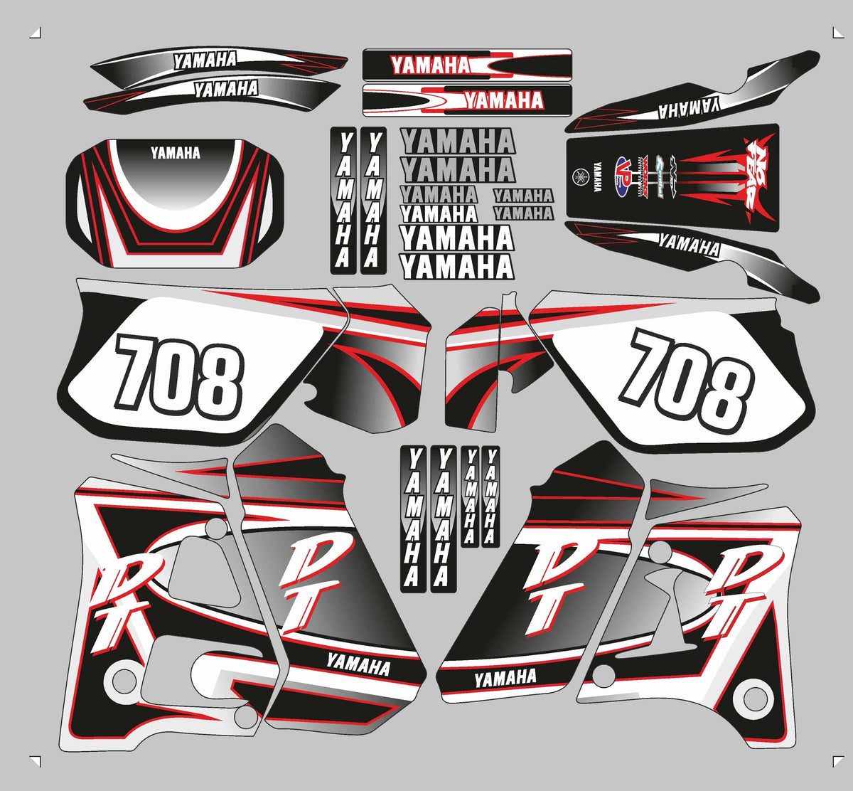 Kit Déco Yamaha DTR 125 1992-2003 - RED LINE