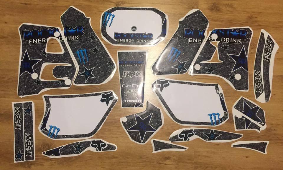 Kit Deco Yamaha DTR DTRE 125 1992-2003 BLUE ROCKSTAR