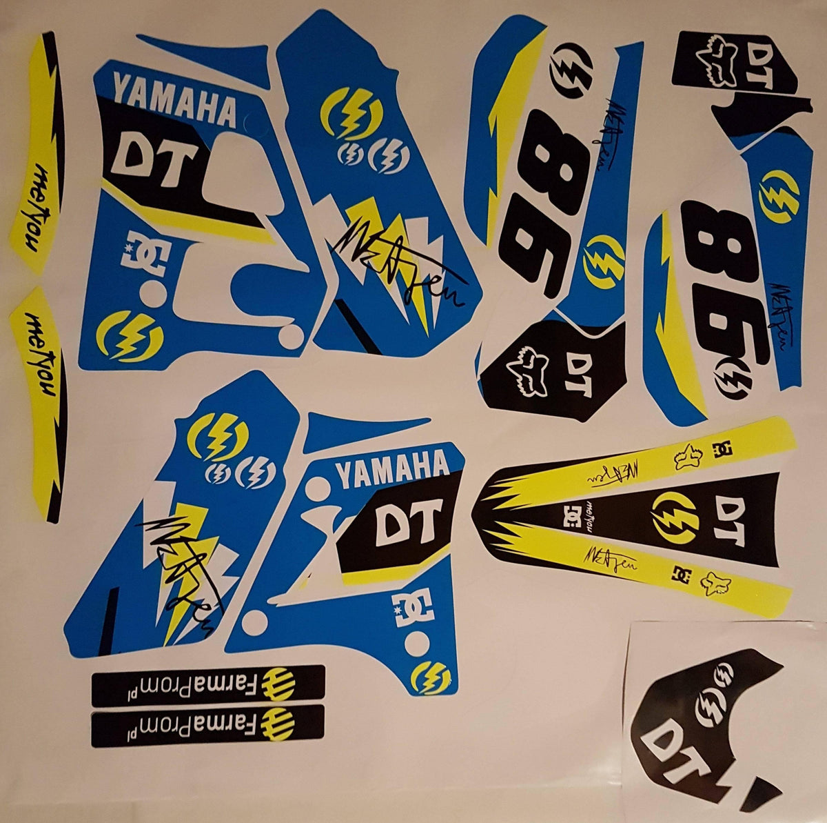 Kit Deco Yamaha DTR DTRE 125 1992-2003 LIGHT BLUE
