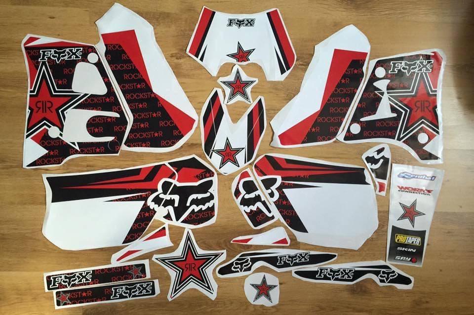 Kit Deco Yamaha DTR DTRE 125 1992-2003 RED ROCKSTAR