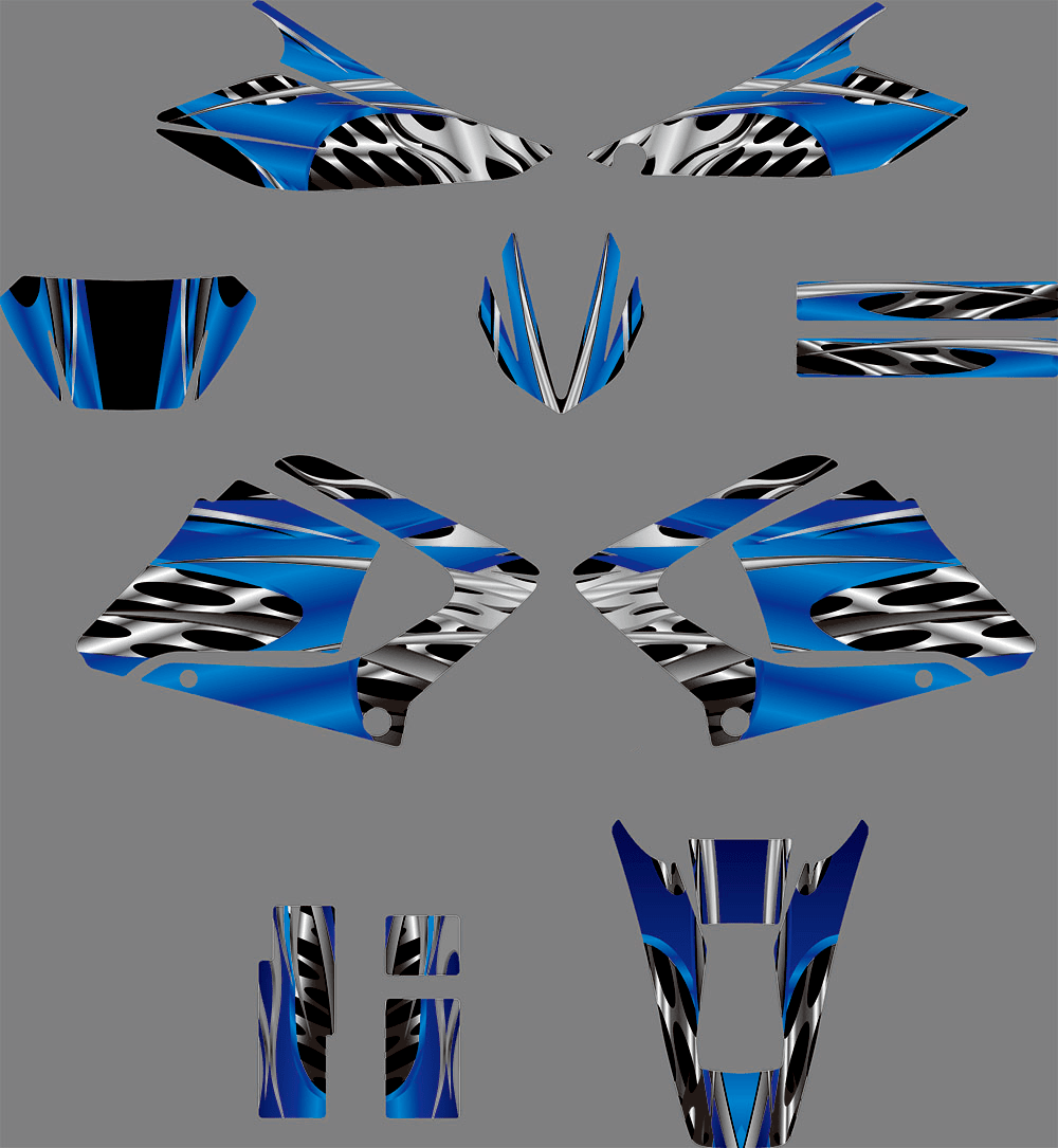 kit gráfico Yamaha DTR DTX 125 2004-2007 CINZENTO AZUL
