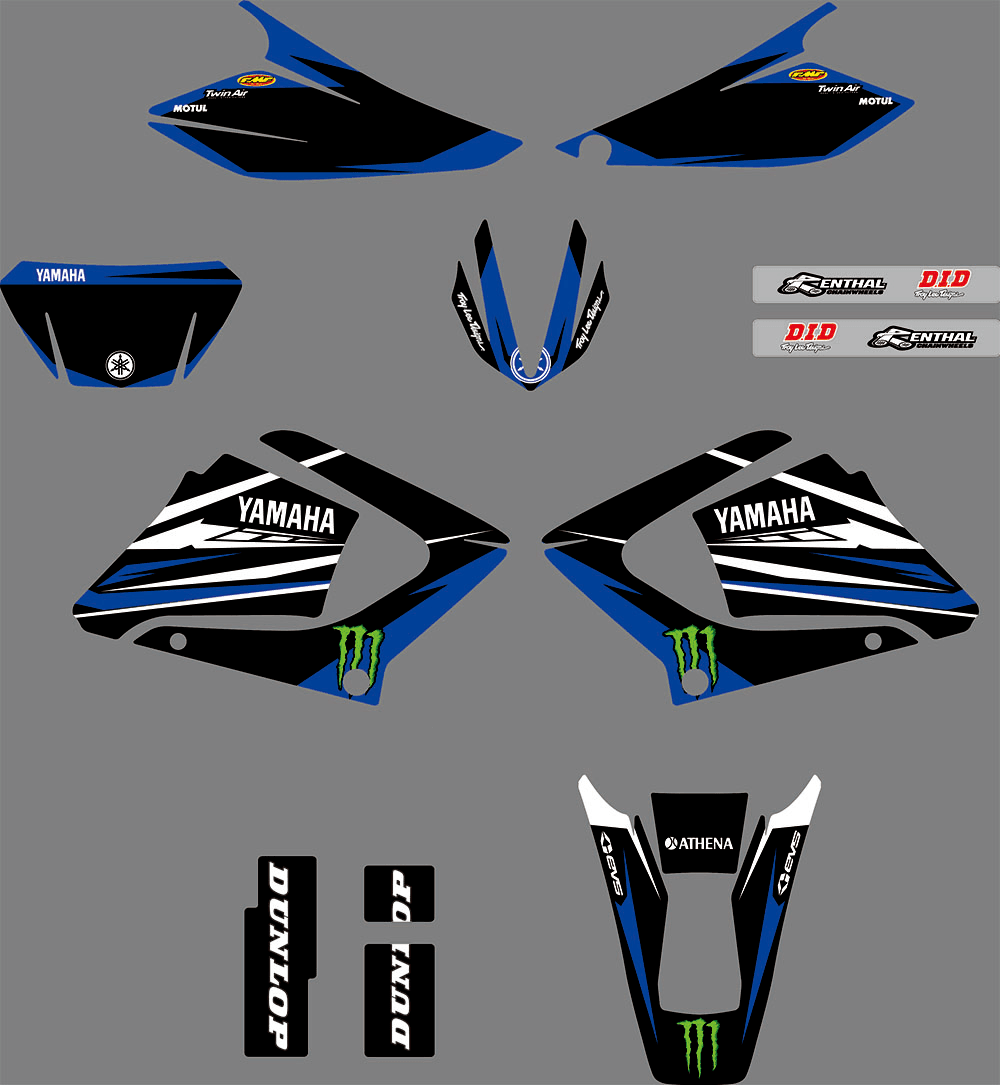Kit Deco Yamaha DTR DTX 125 2004-2007 BLUE MONSTER