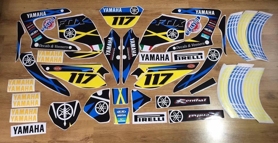 Yamaha DTR DTX 125 Dekorationskit 2004-2007 - FOX BLAU GELB