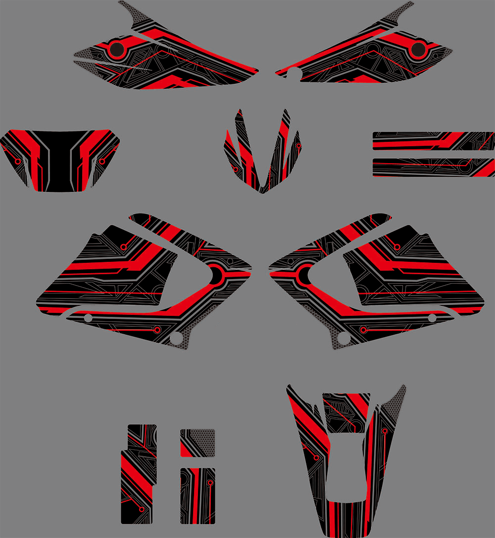graphics kit Yamaha DTR DTX 125 2004-2007 RED LINE