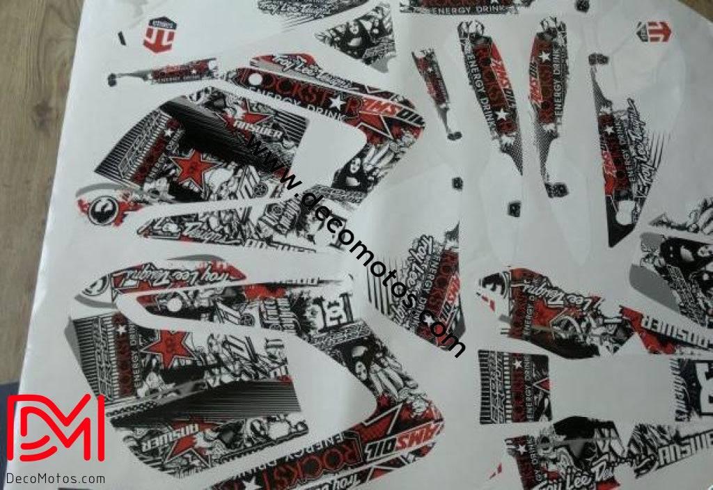 Decoration Kit ROCKSTAR RED – Yamaha DTR DTX 125 2004-2007