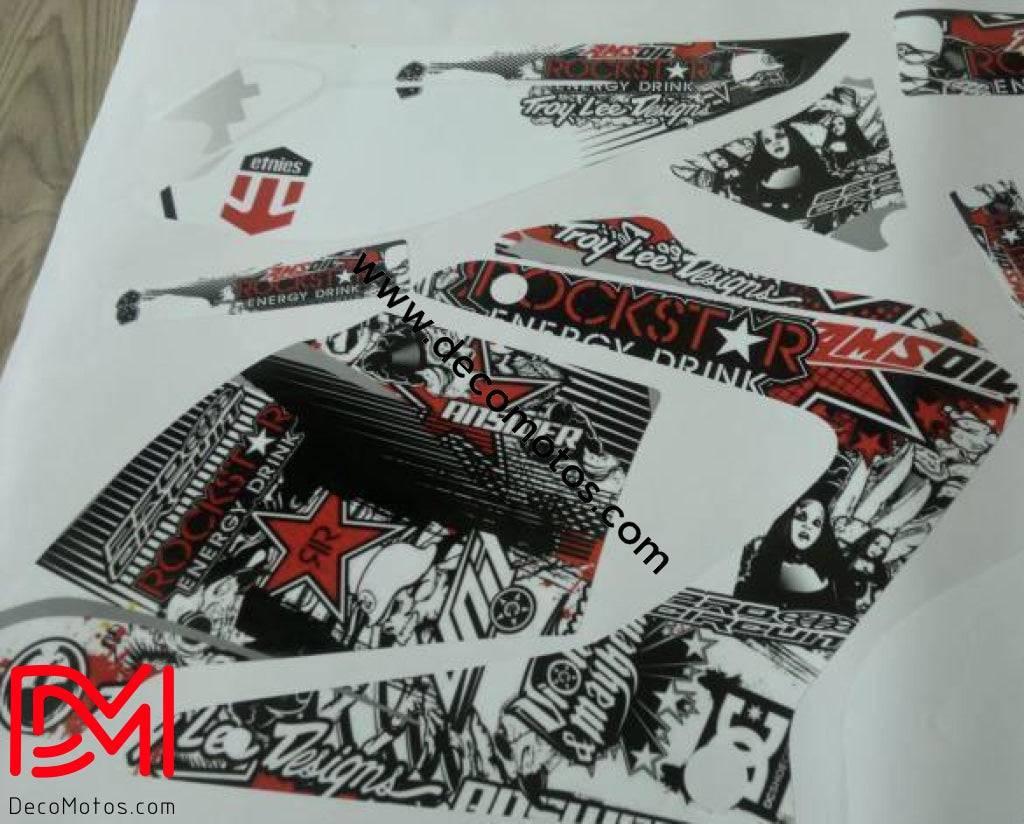 Decoration Kit ROCKSTAR RED – Yamaha DTR DTX 125 2004-2007